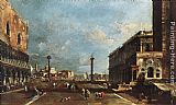 Francesco Guardi Canvas Paintings - View of Piazzetta San Marco towards the San Giorgio Maggiore